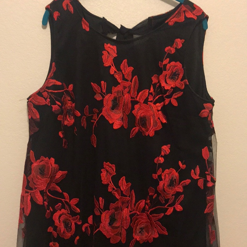 Red rose dress